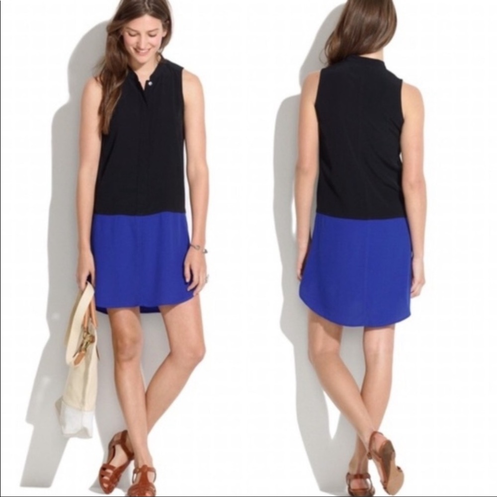 Madewell sleeveless colorblock dress